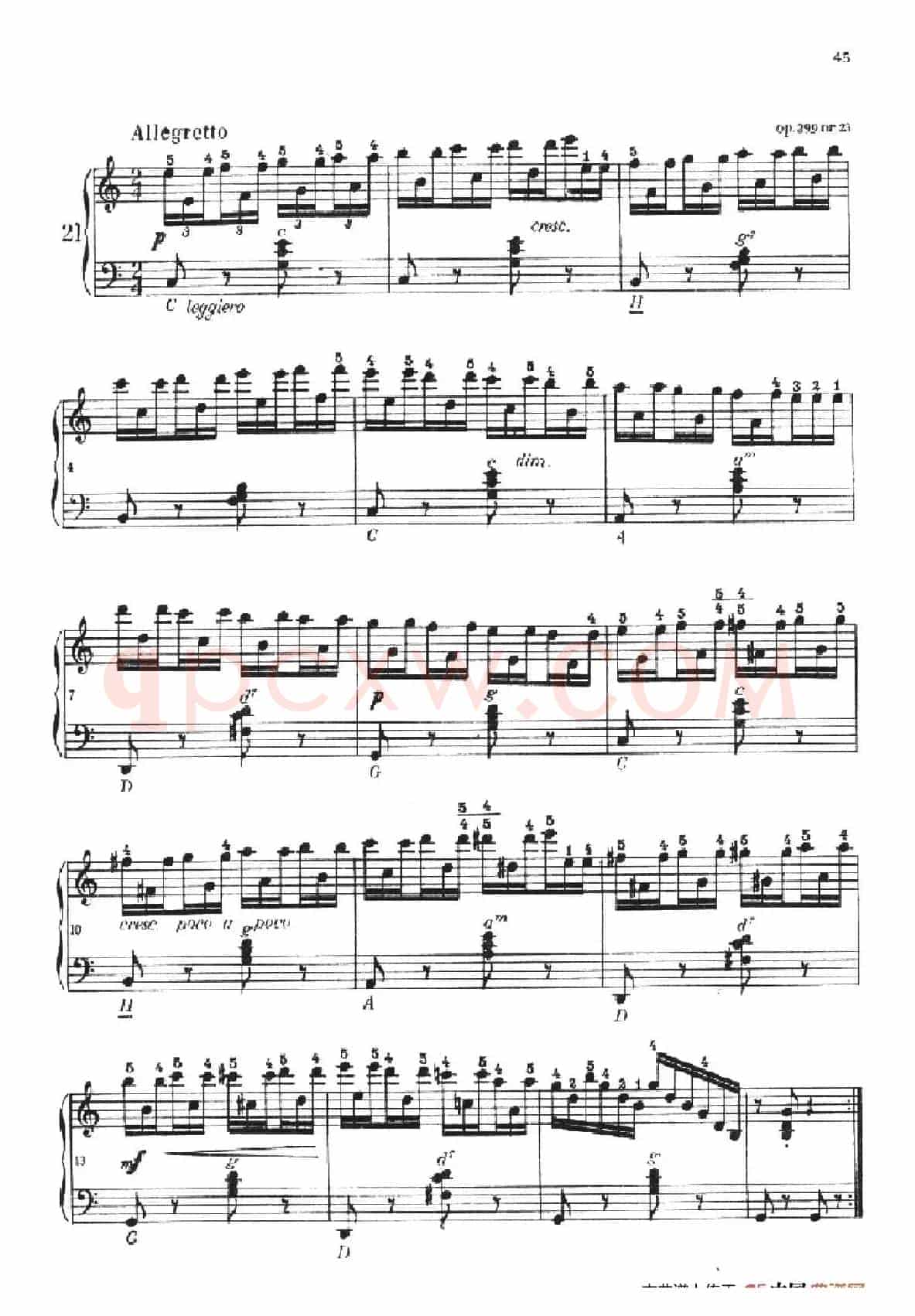 《车尔尼手风琴练习曲集》第Ⅱ册（第21——23首）