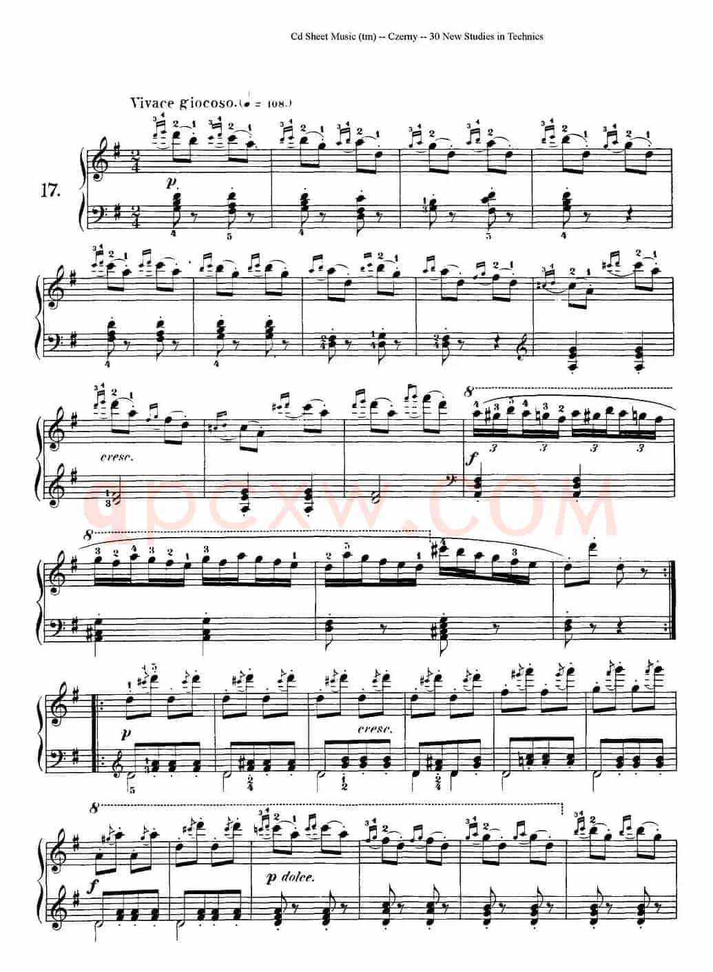 Czerny - 30 New Studies - 17（车尔尼Op849 - 30首练习曲）