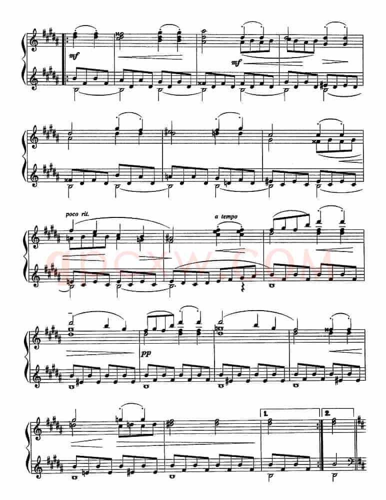 现代钢琴曲：14、加沃特舞曲