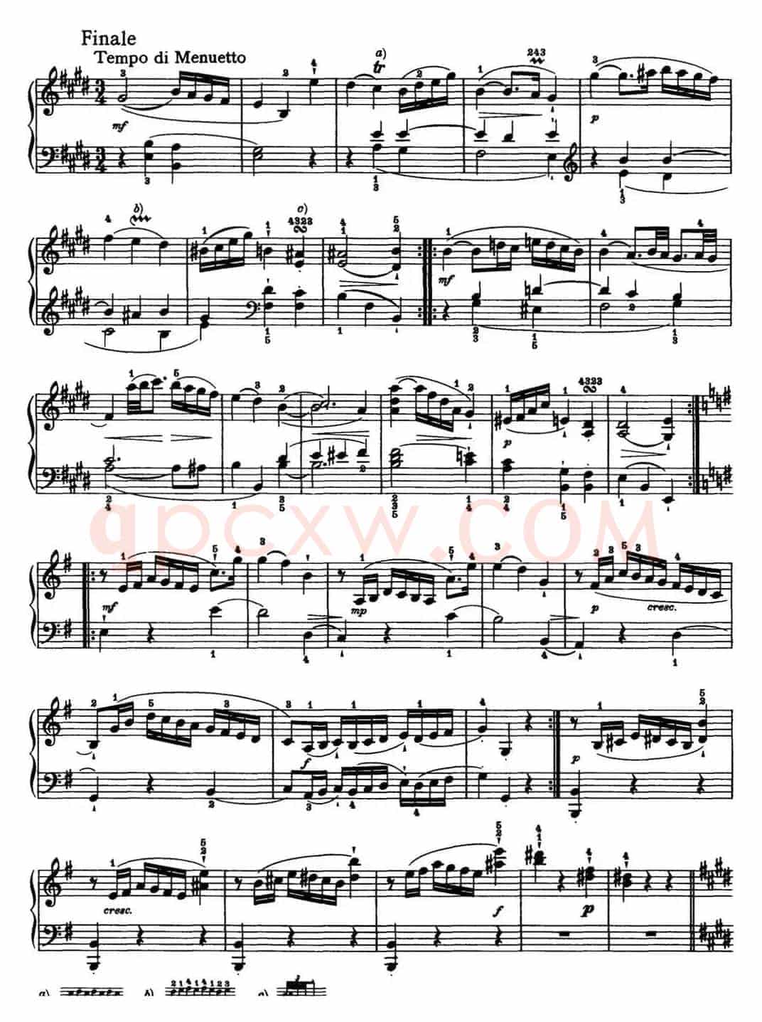 海顿 钢琴奏鸣曲 Hob XVI 22 in E major