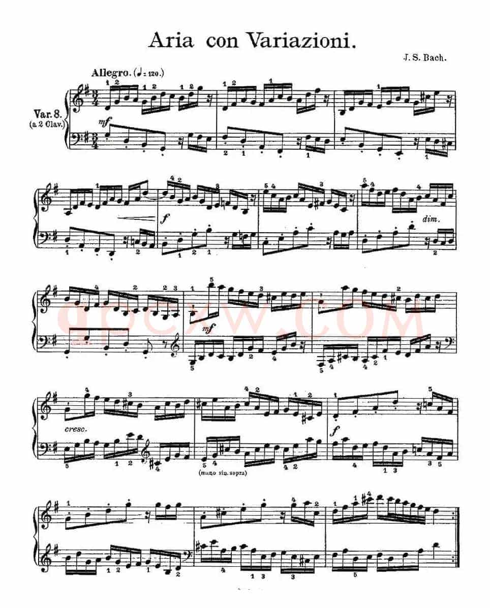 Aria con Variazioni 之八