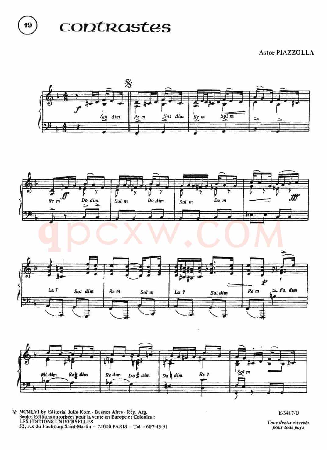 Piazzolla合集：19、Contrastes