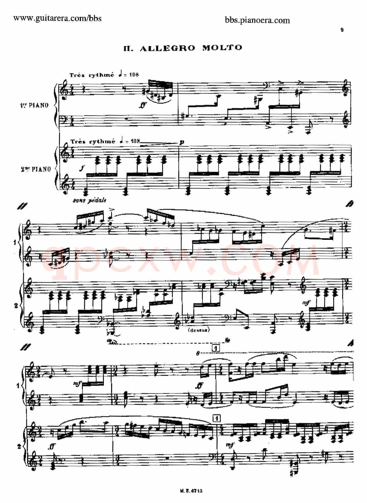 Sonata for Two Pianos(双钢琴奏鸣曲)