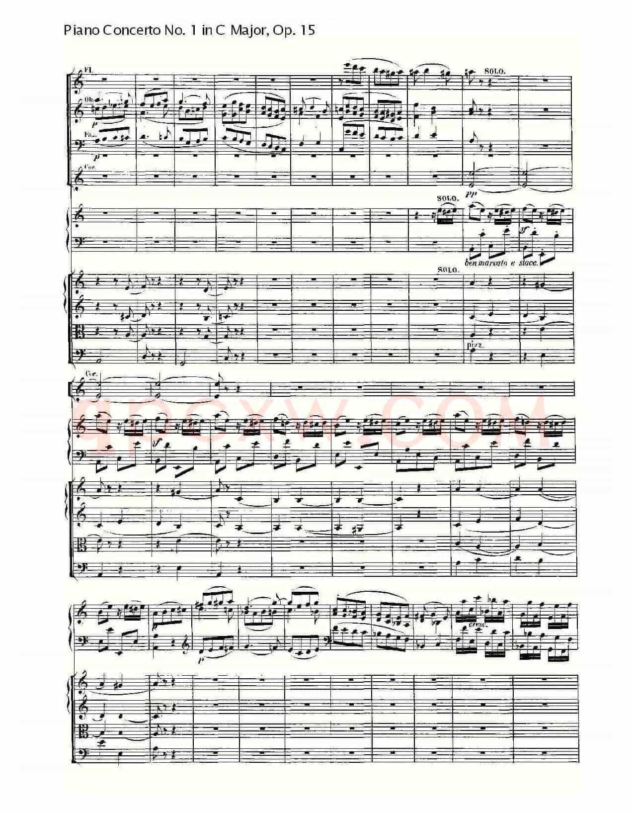 C大调钢琴第一协奏曲 Op.15 第三乐章