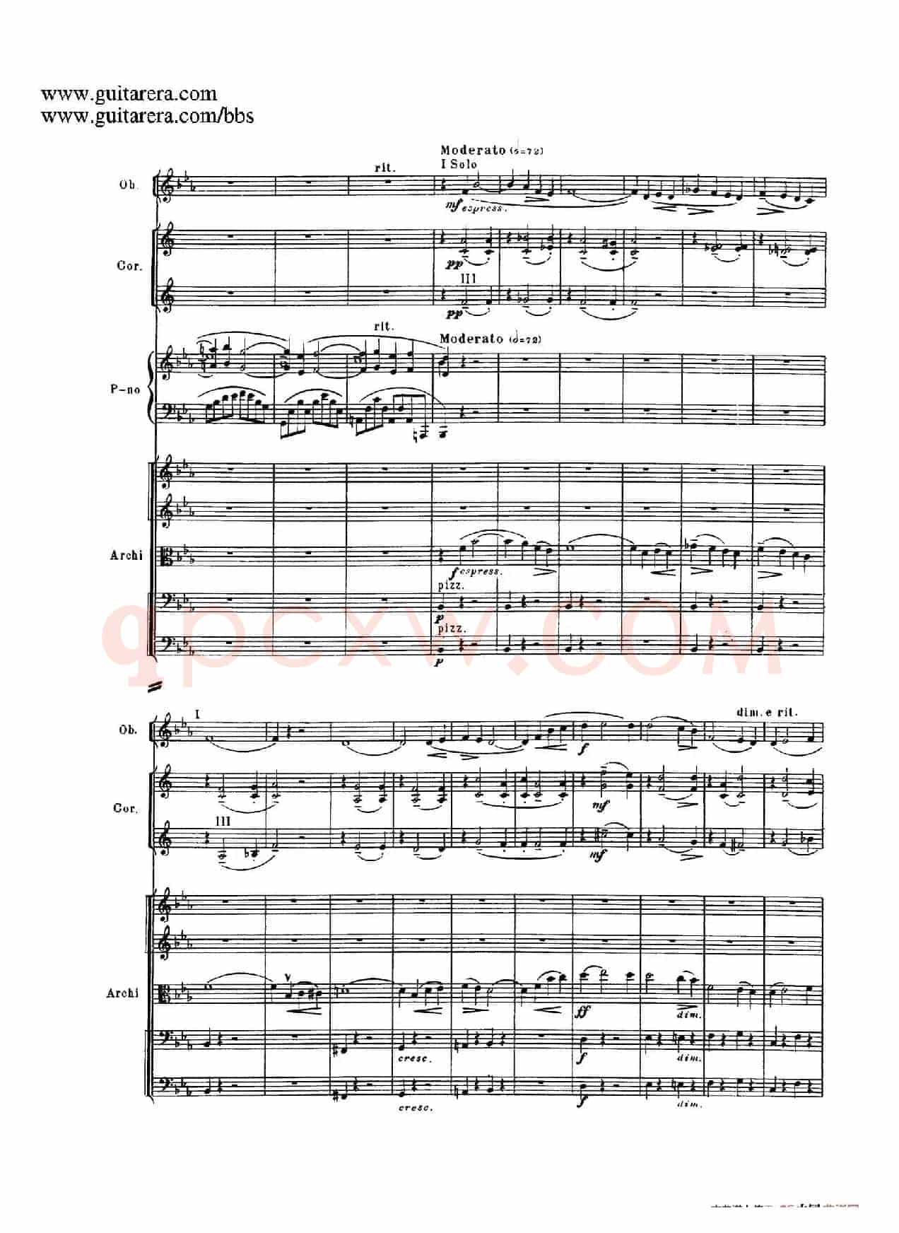 c小调第二钢琴协奏曲 Op.18（第三乐章总谱P1——12）
