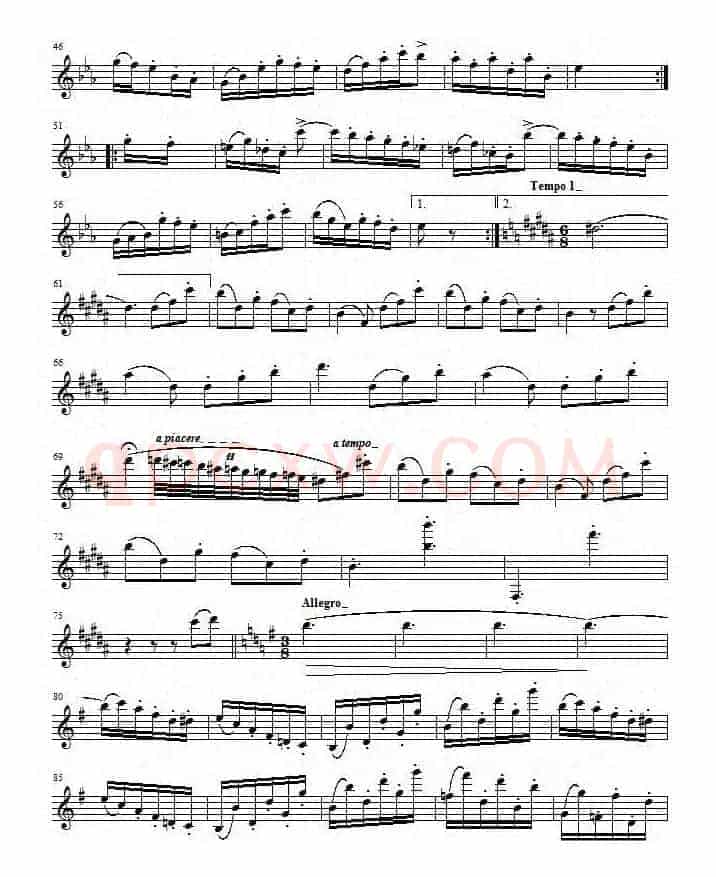 《练习曲》之26（单簧管谱）