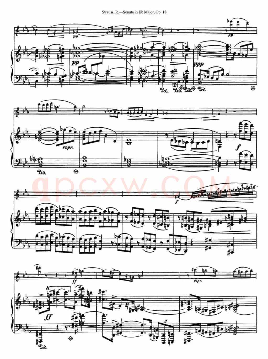 Violin Sonata in Eb Major Op.18（小提琴+钢琴伴奏）
