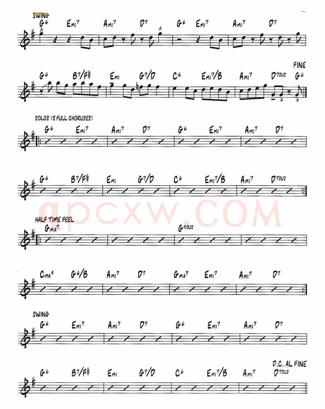 BIJI（jazz系列萨克斯谱）