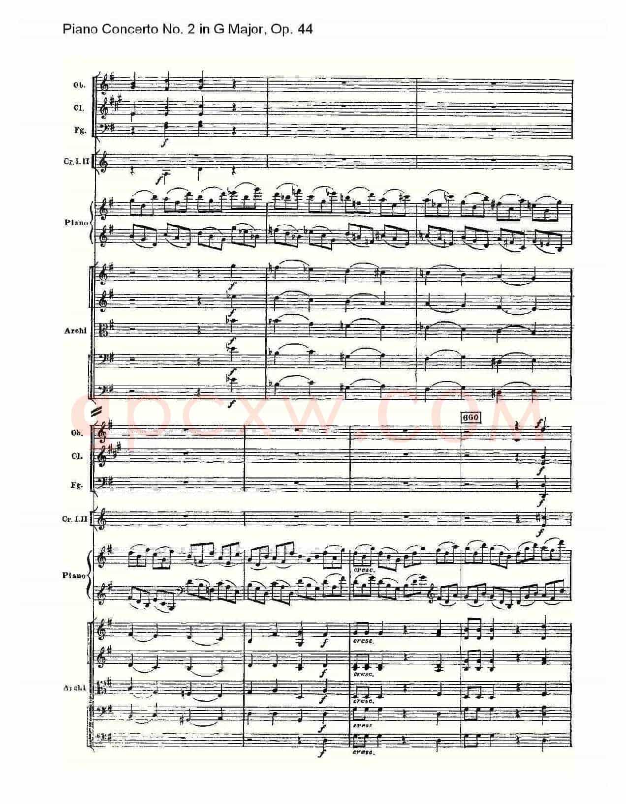 G大调第二钢琴协奏曲, Op.44第一乐章(三)
