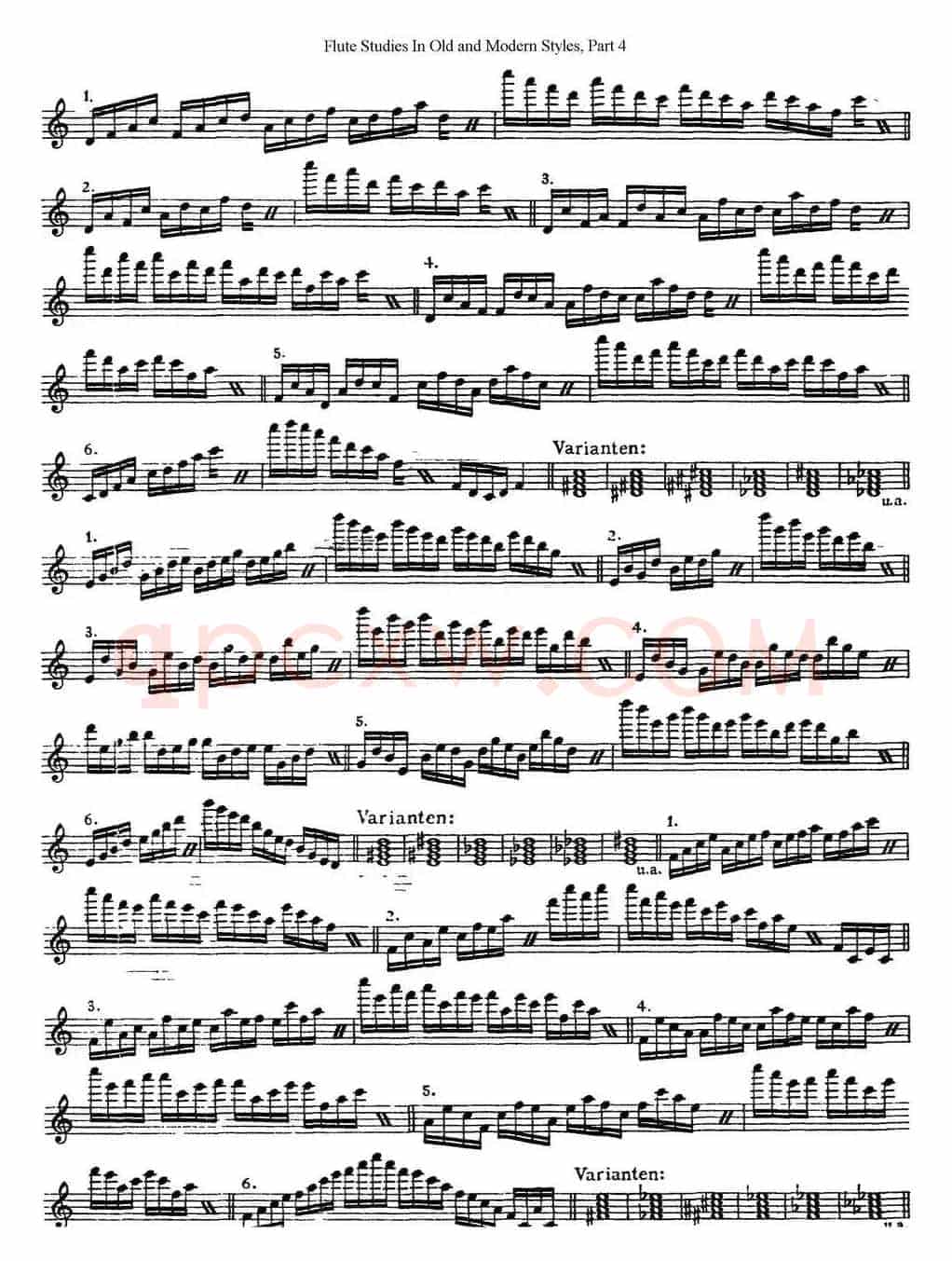 斯勒新老风格长笛练习重奏曲（第四部分）（NO.24）