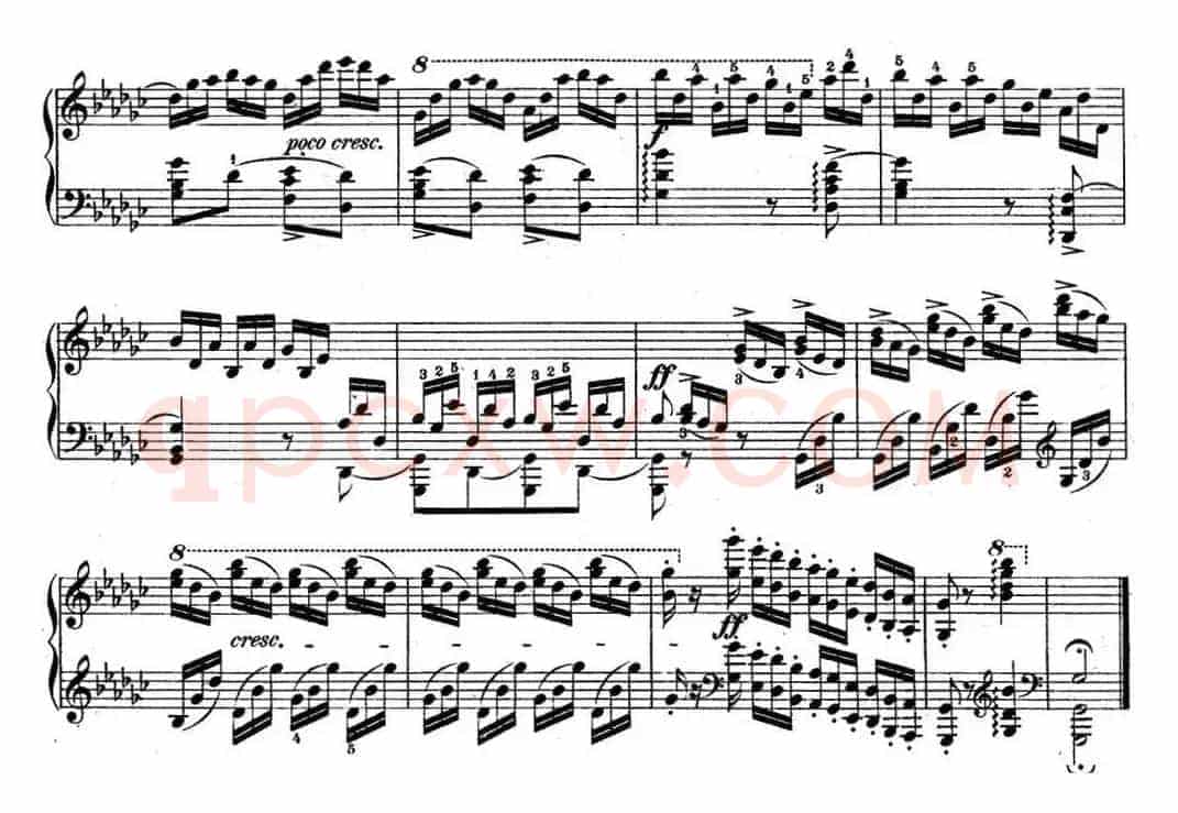 肖邦练习曲5 Op.10 No.5 黑键 降G大调 Gb major Black Key