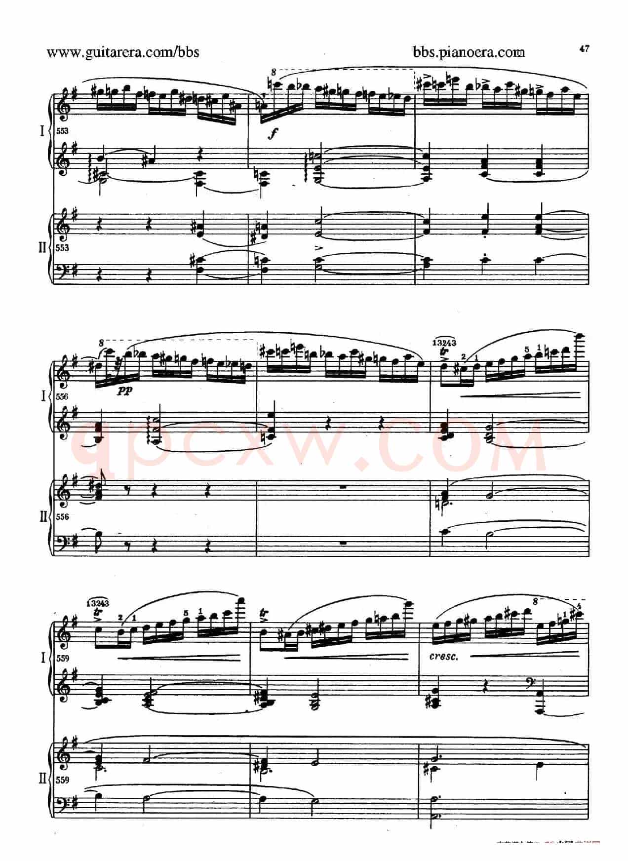 e小调第一钢琴协奏曲 Op.11(双钢琴版·第一乐章)