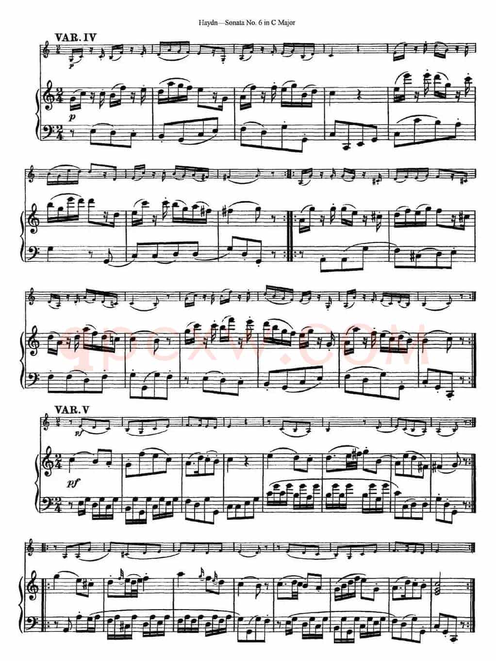 Violin Sonata No.6 in C Major（小提琴+钢琴伴奏）