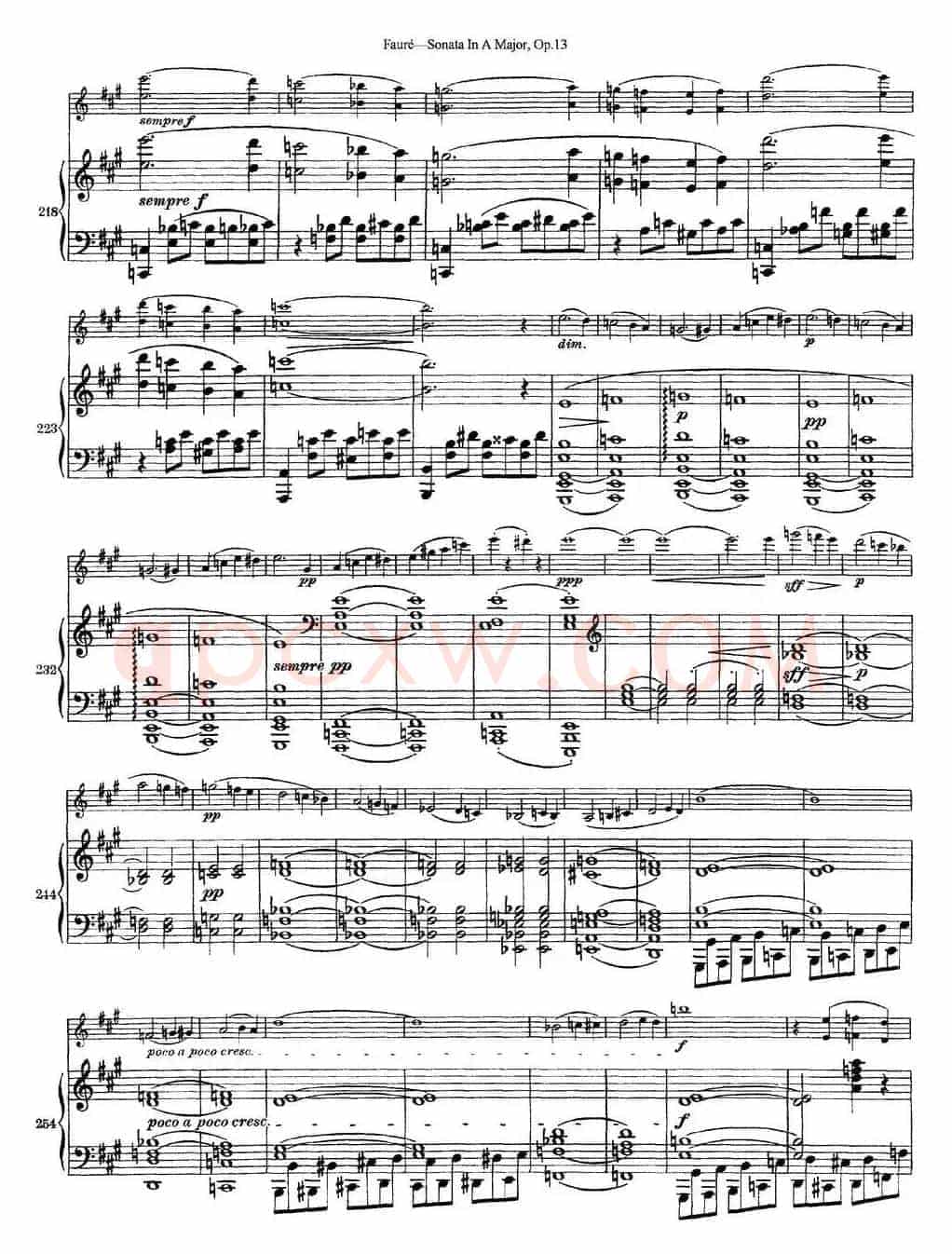 Violin Sonata No.1 Op.13（小提琴+钢琴伴奏）