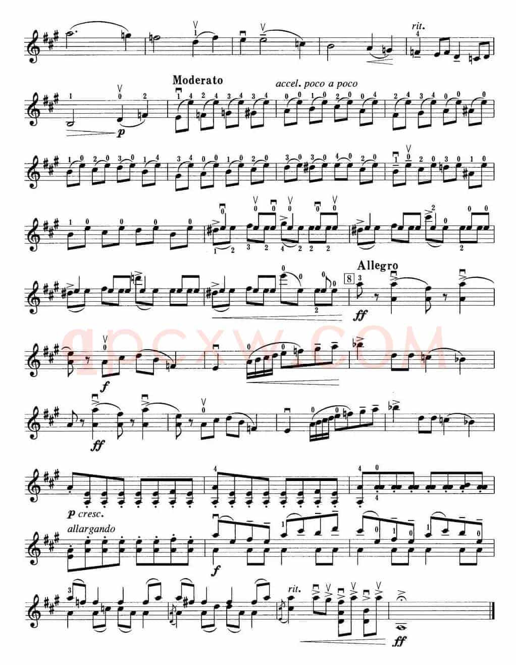 小提琴考级第五级：外国乐曲（6首）