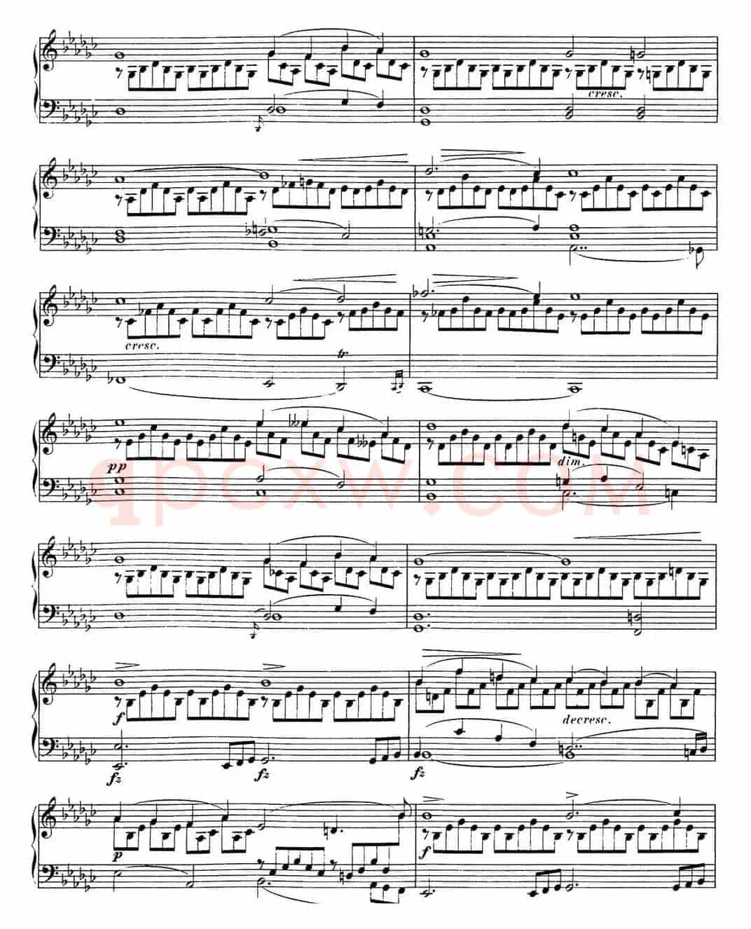舒伯特降G大调即兴曲D.899，Op.90（NO.3）