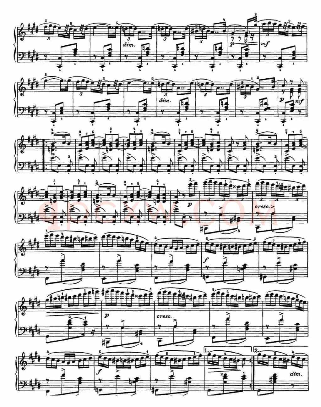 柴可夫斯基18首钢琴小品Op.72(15.Un poco di Chopin)