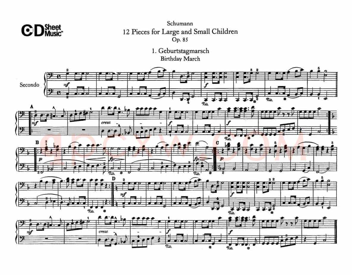 12首为孩子们而作的四手联弹曲 Op.85(四手联弹)(1)