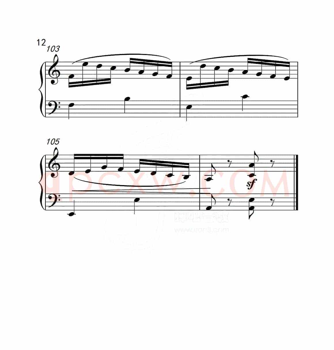 第五级A组 帕格尼尼主题变奏曲（选段）（中国音乐学院钢琴考级作品1~6级）