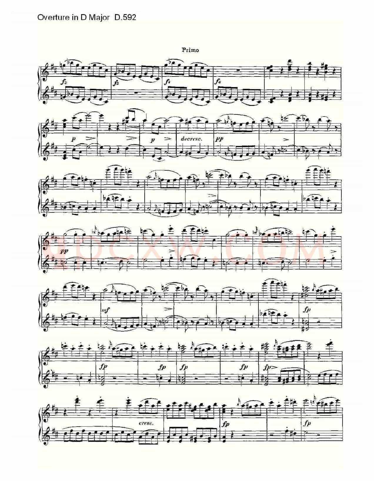 Overture in D Major D.592(D大调序曲 D.592)