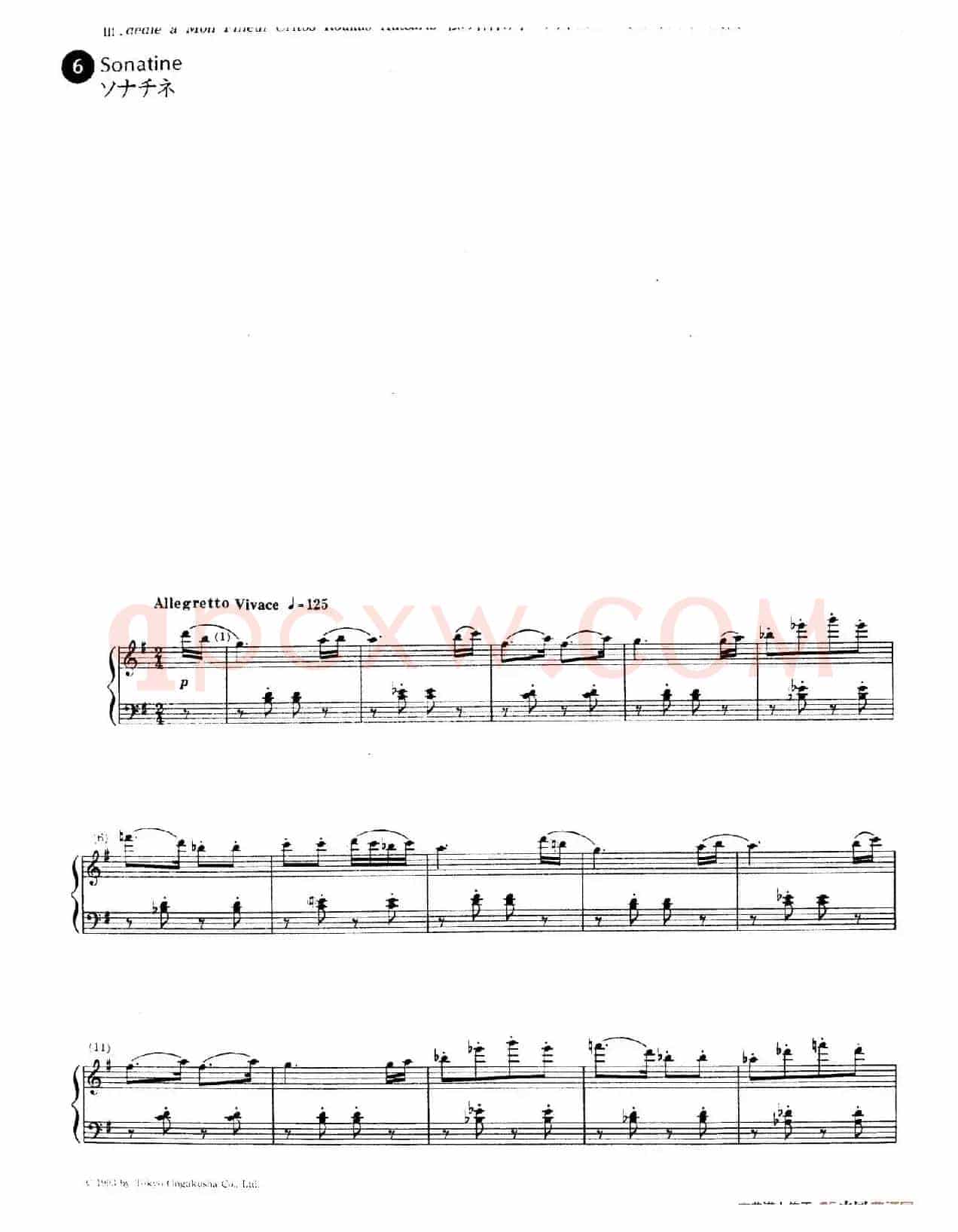 Sonatina in G Major(G大调钢琴小奏鸣曲)