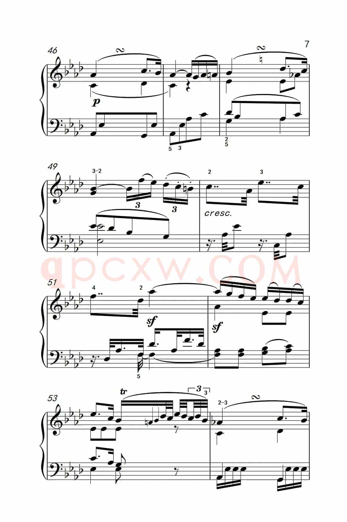 奏鸣曲 Opus 10 Nr.1 第二乐章（贝多芬奏鸣曲集 2）