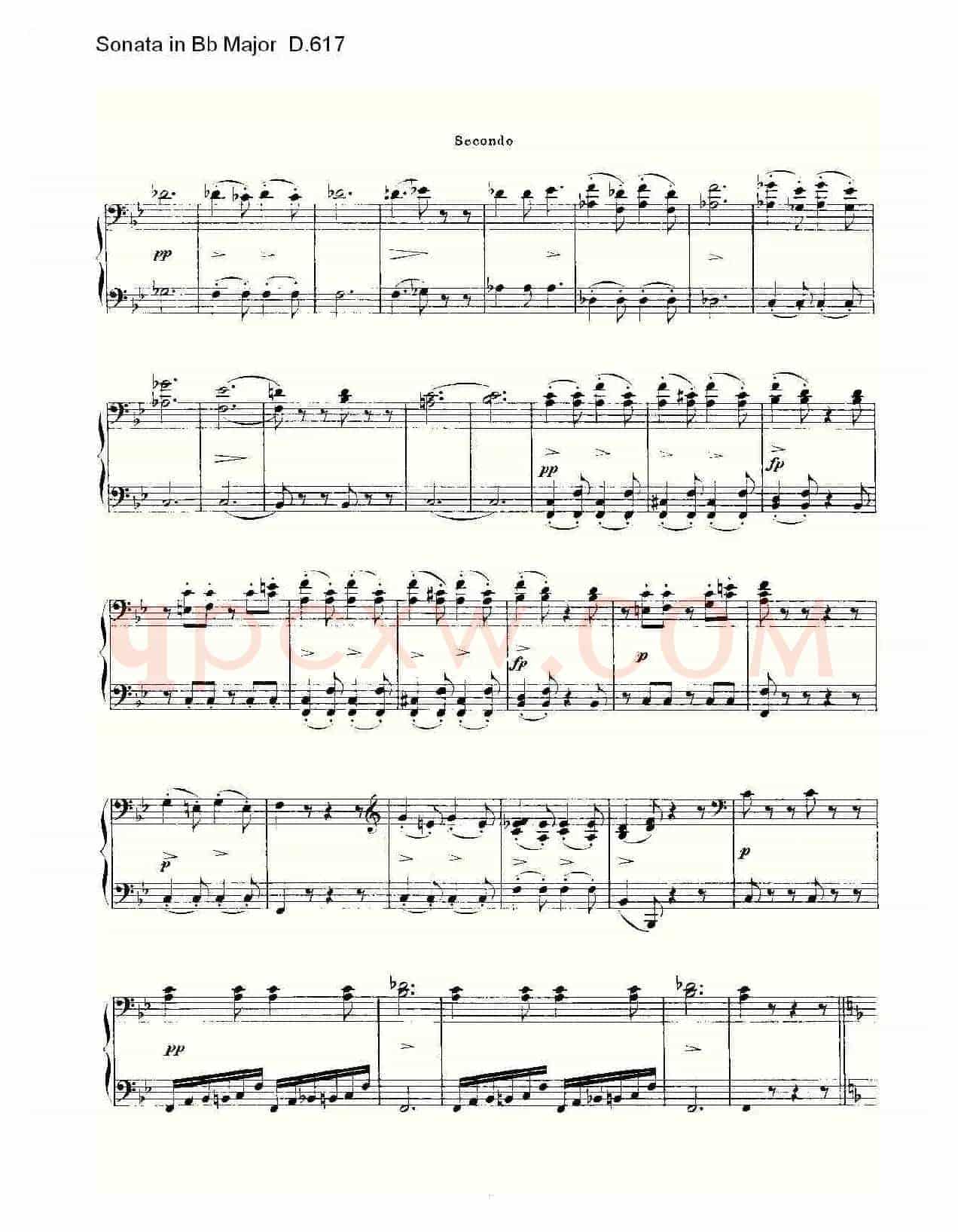 Sonata in Bb Major D.617(Bb大调奏鸣曲 D.617)