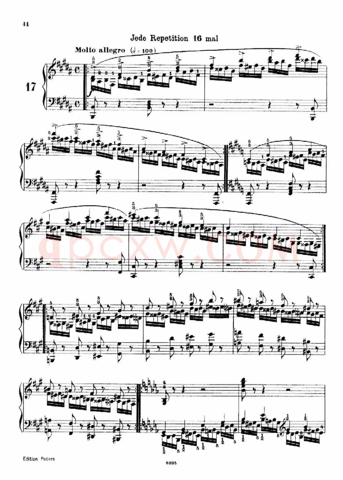 School of the Virtuoso Op.365(60首钢琴高级练习曲·17)