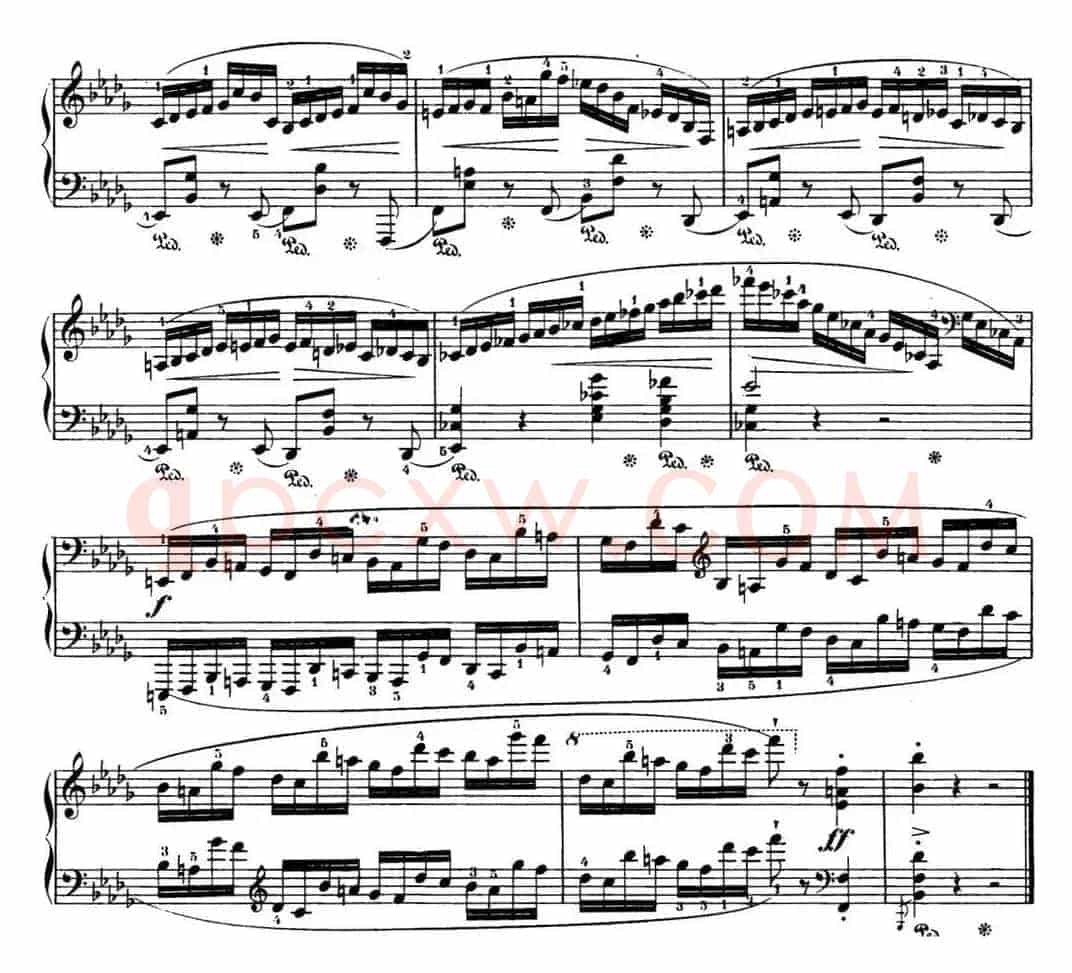 肖邦 24首钢琴前奏曲 Op.28 No.16 降B小调