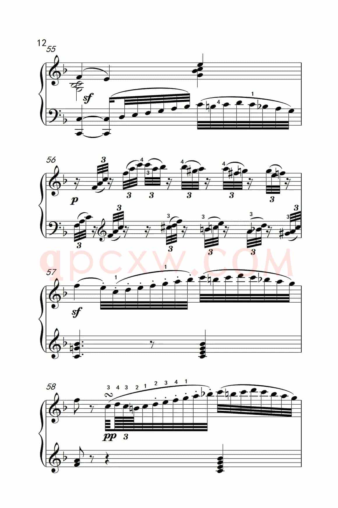 奏鸣曲 Opus 2 Nr.1 第二乐章（贝多芬奏鸣曲集 1）