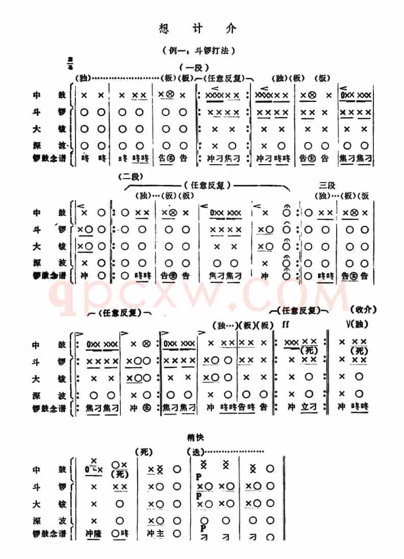 潮剧音乐：想计介