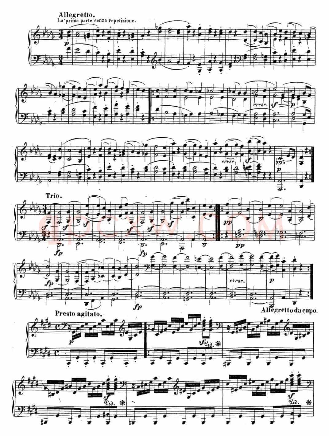贝多芬钢琴奏鸣曲14 月光 升c小调 Op.27 No.2 C-sharp minor