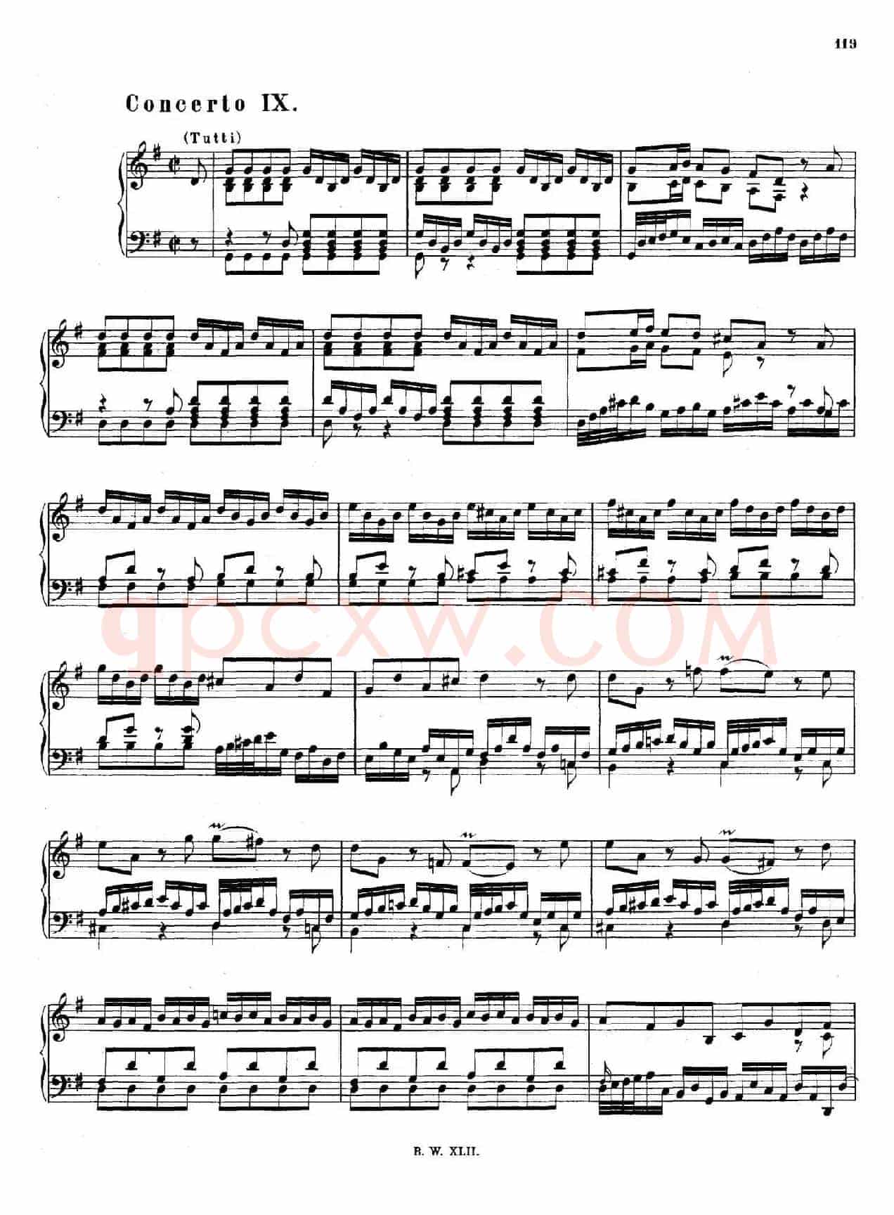 16 Concertos BWV 972-987（十六首为独奏古钢琴而作的协奏曲）（P61——70）