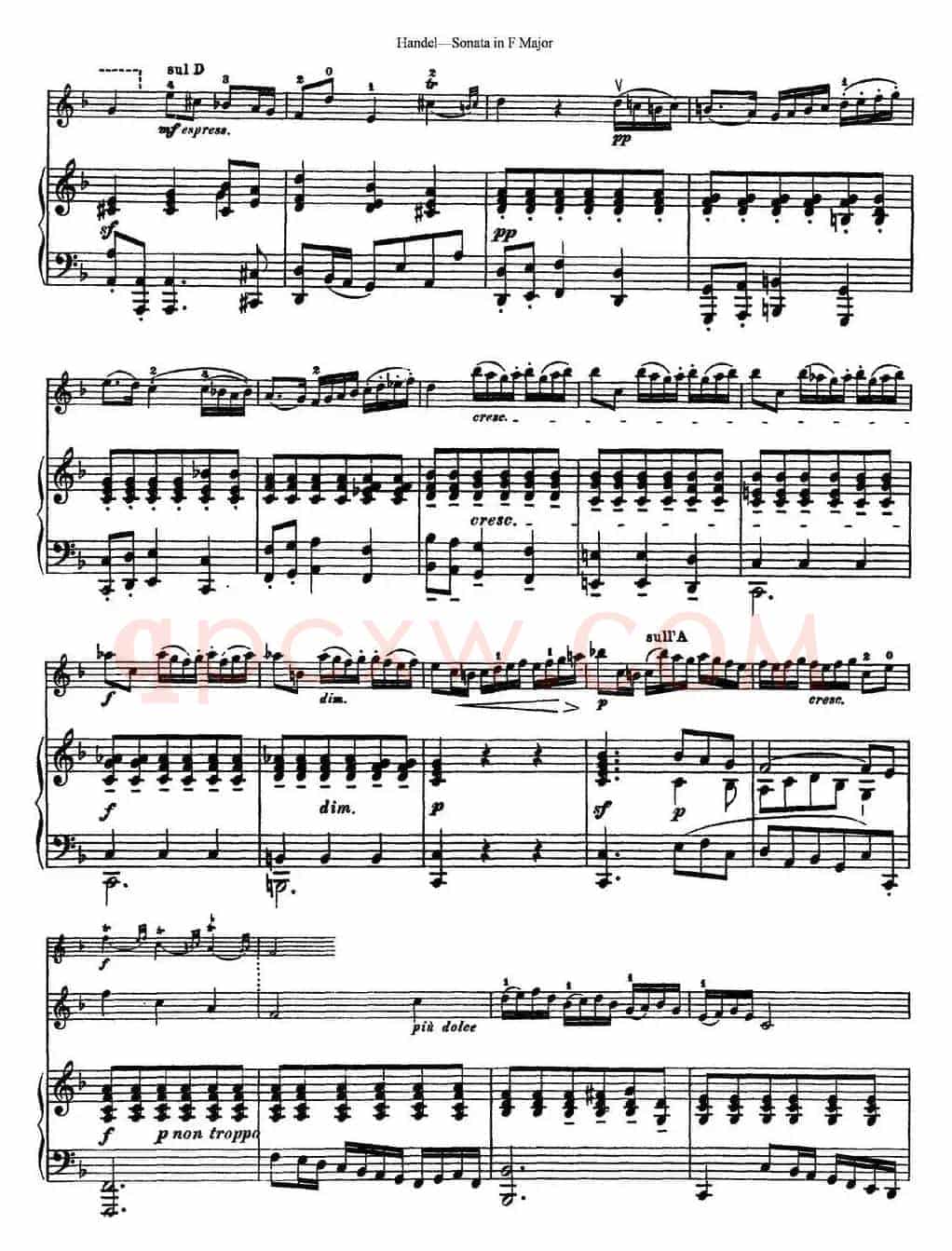 Violin Sonata No.3 in F major（小提琴+钢琴伴奏）