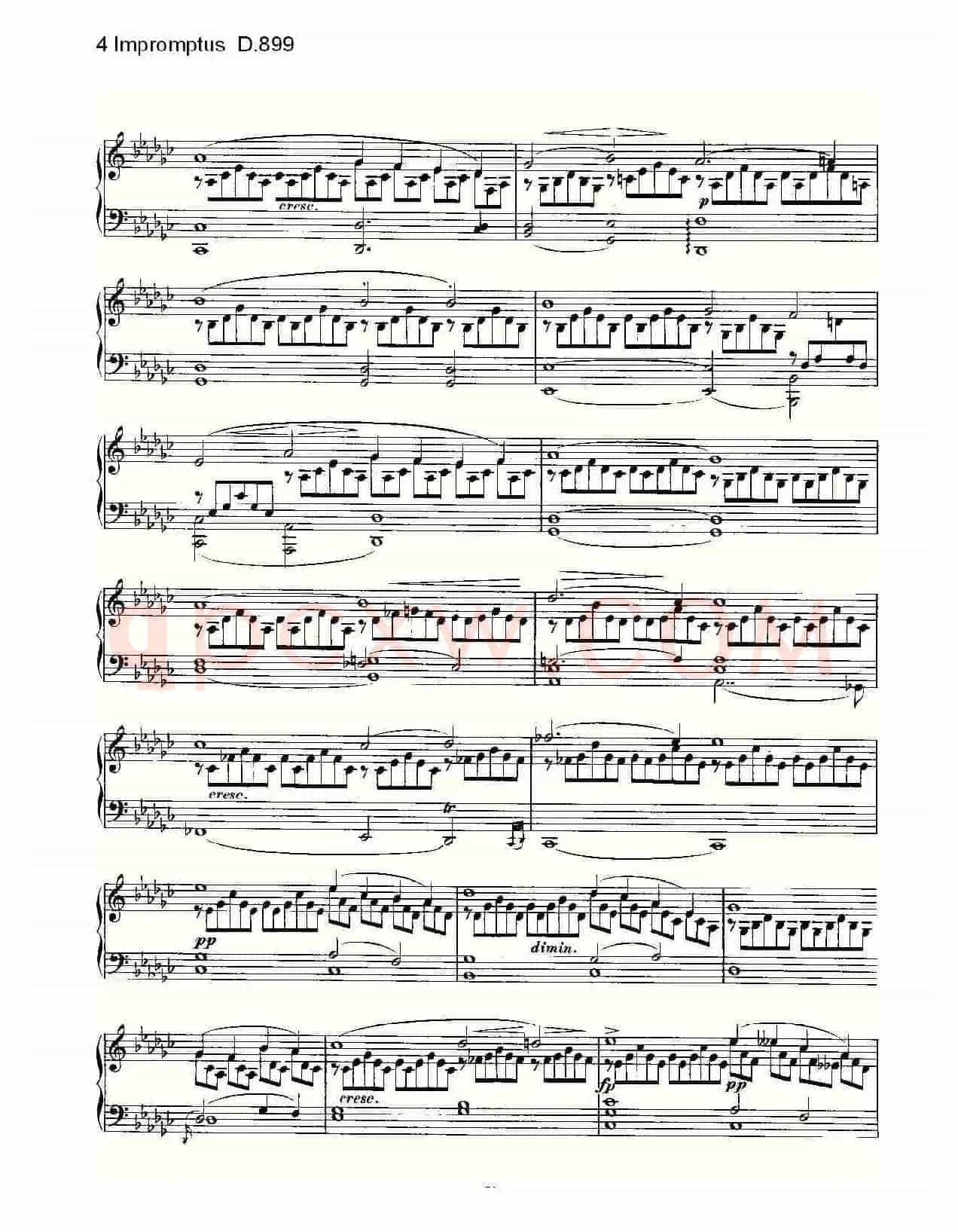 4 Impromptus D.899(4人即兴演奏 D.899)
