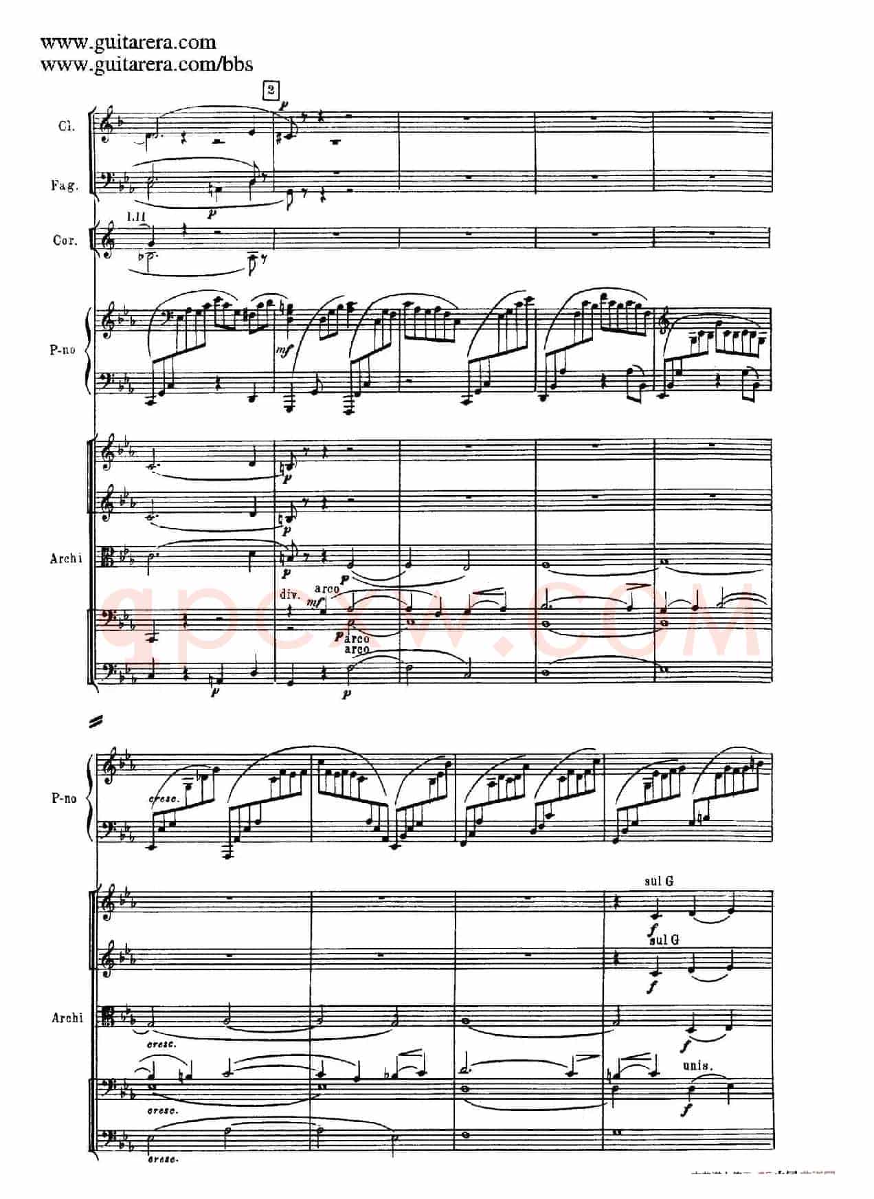 c小调第二钢琴协奏曲 Op.18（第一乐章总谱·P1——9）