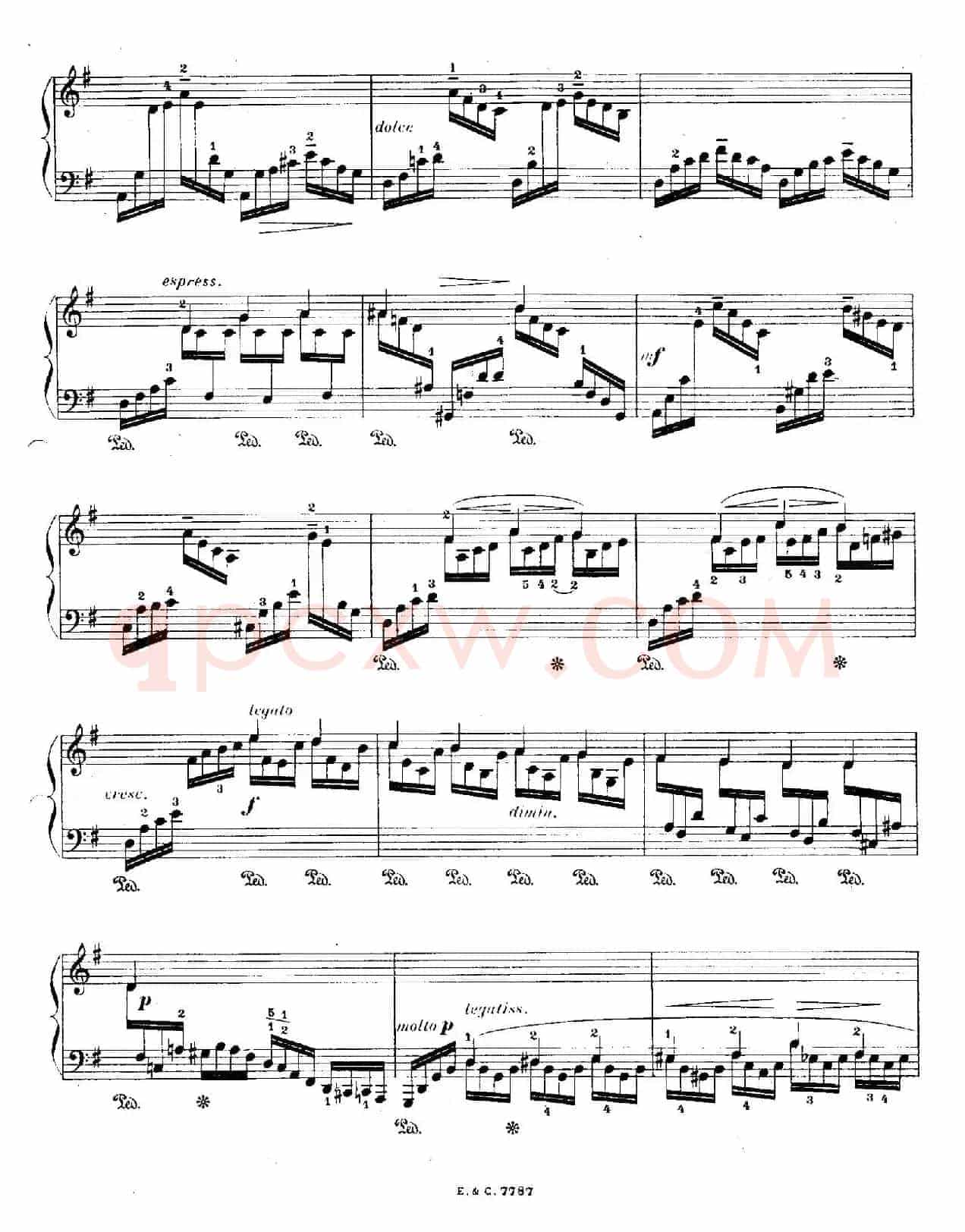12 Etudes For The Left Hand Op.92 No.4(12首为左手而作的钢琴练习曲)
