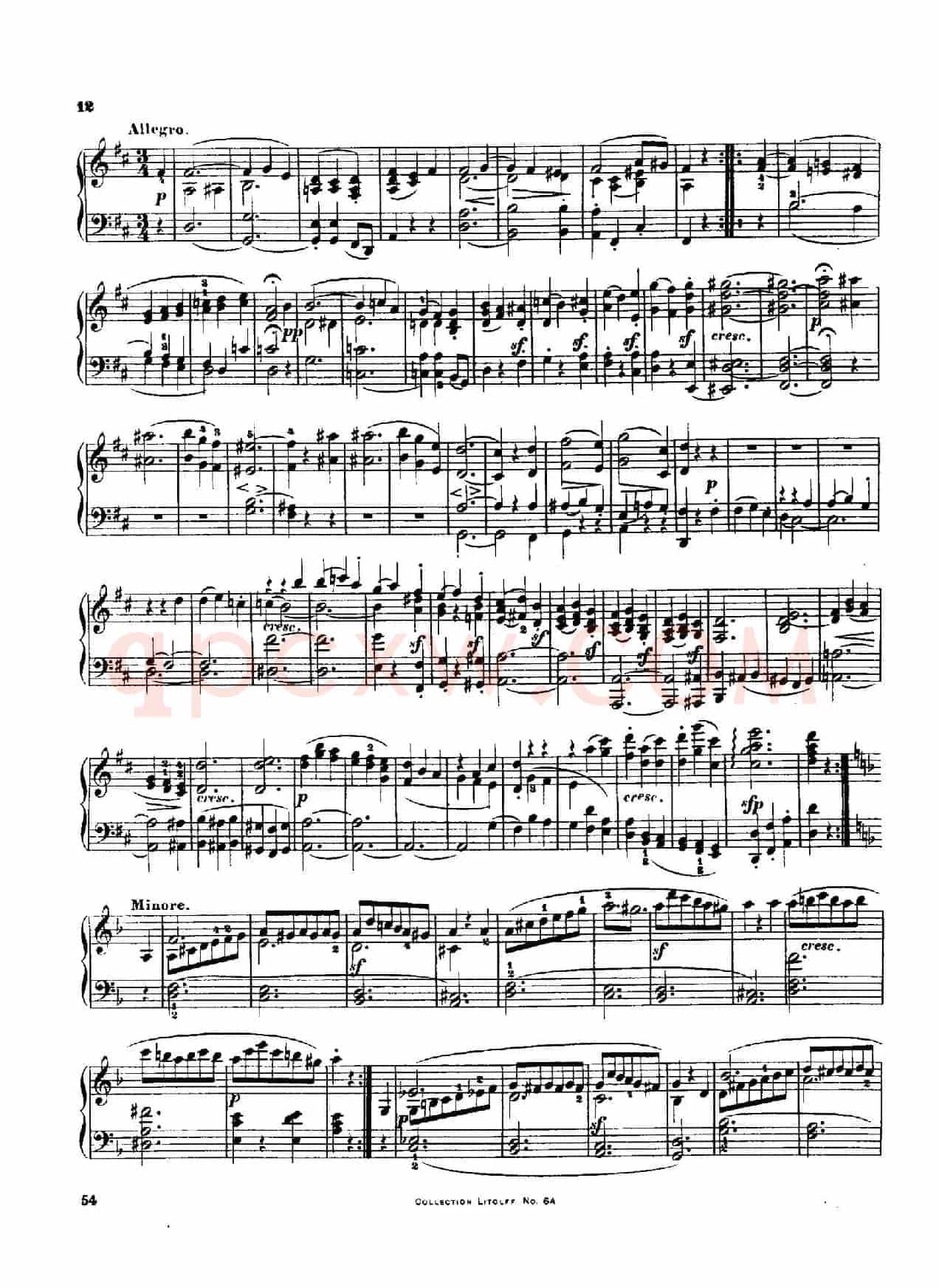 String Quartet No.3 in D Major Op.18-3（D大调第三弦乐四重奏·钢琴独奏版）