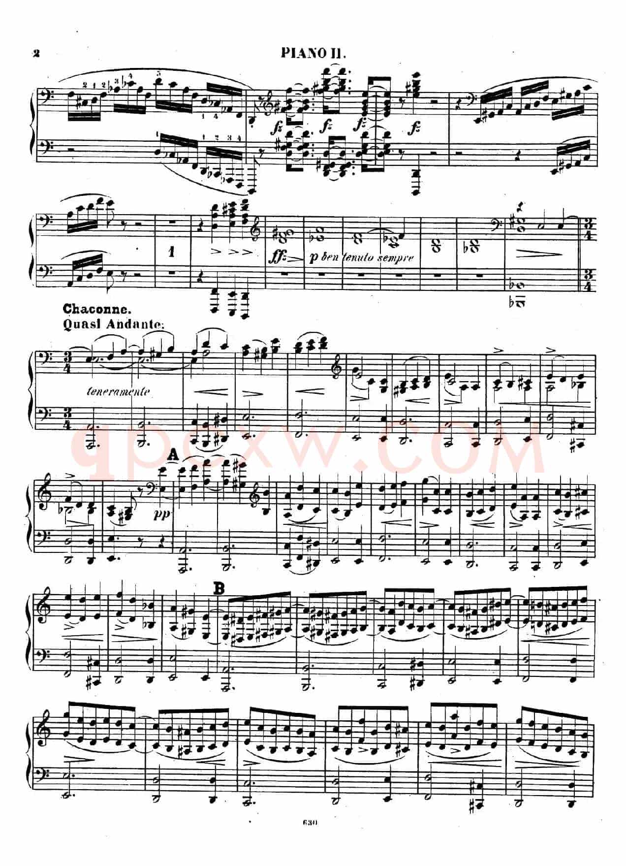 Chaconne for 2 Pianos Op.150(双钢琴第二钢琴)