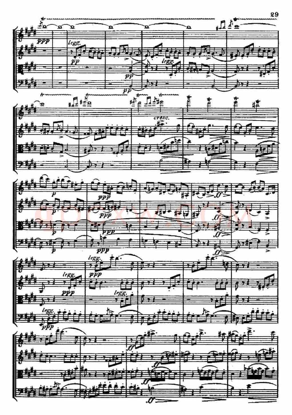 STREICHOUARTETT（E小调弦乐四重奏、III）