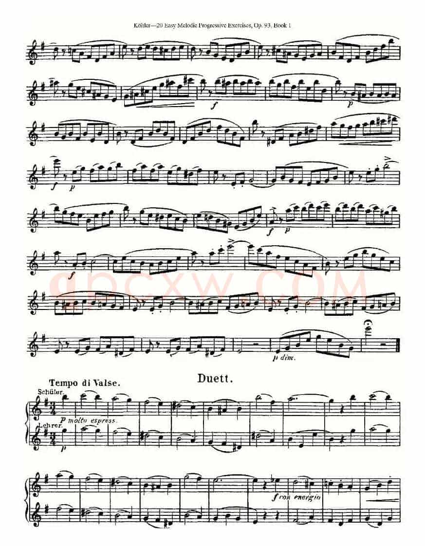 柯勒练习曲作品93号（一）