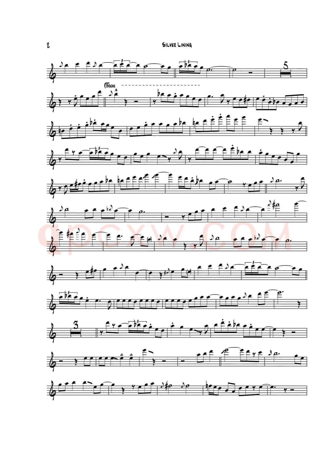 Silver Lining（次中音萨克斯）