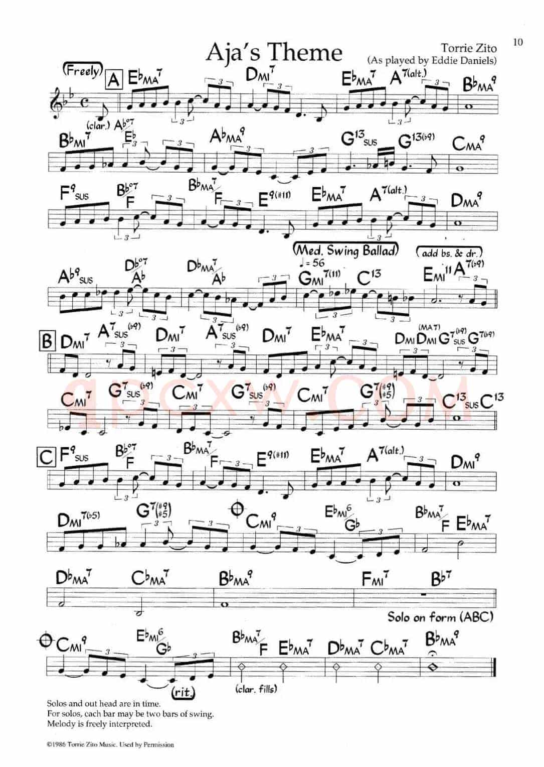Aja's Theme（爵士钢琴曲）