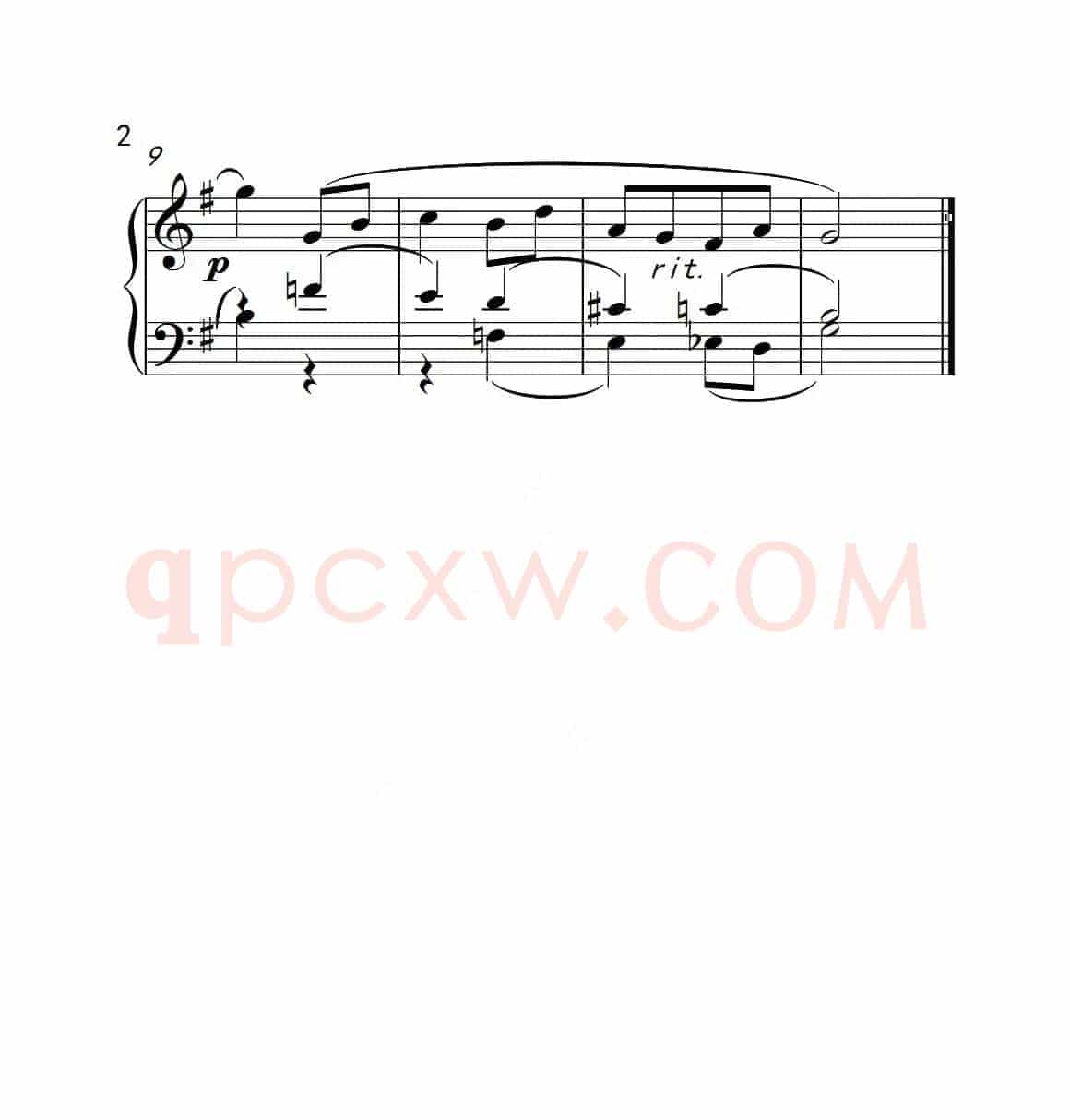 第一级 卡农曲（中国音乐学院钢琴考级作品1~6级）
