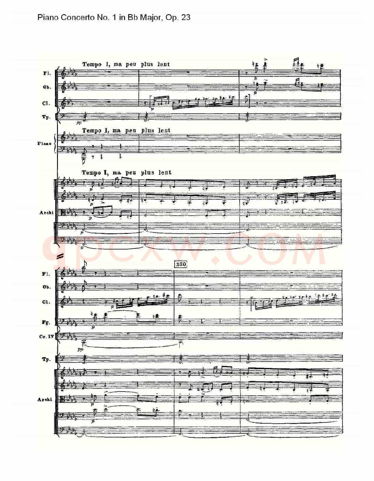 Bb大调第一钢琴协奏曲,Op.23第三乐章(一)