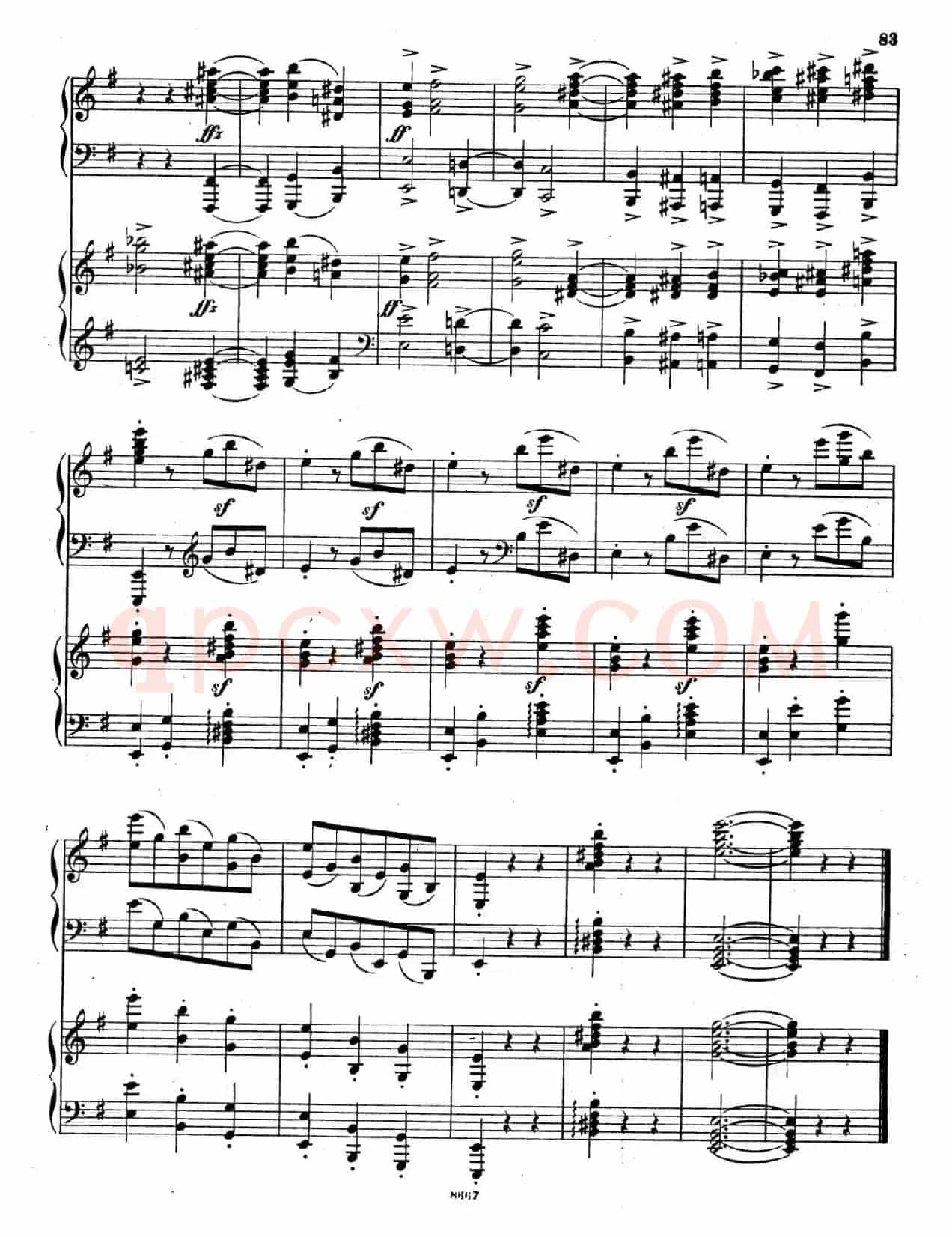 Symphony No.4 in e Minor Op.98(e小调第四交响曲·双钢琴)