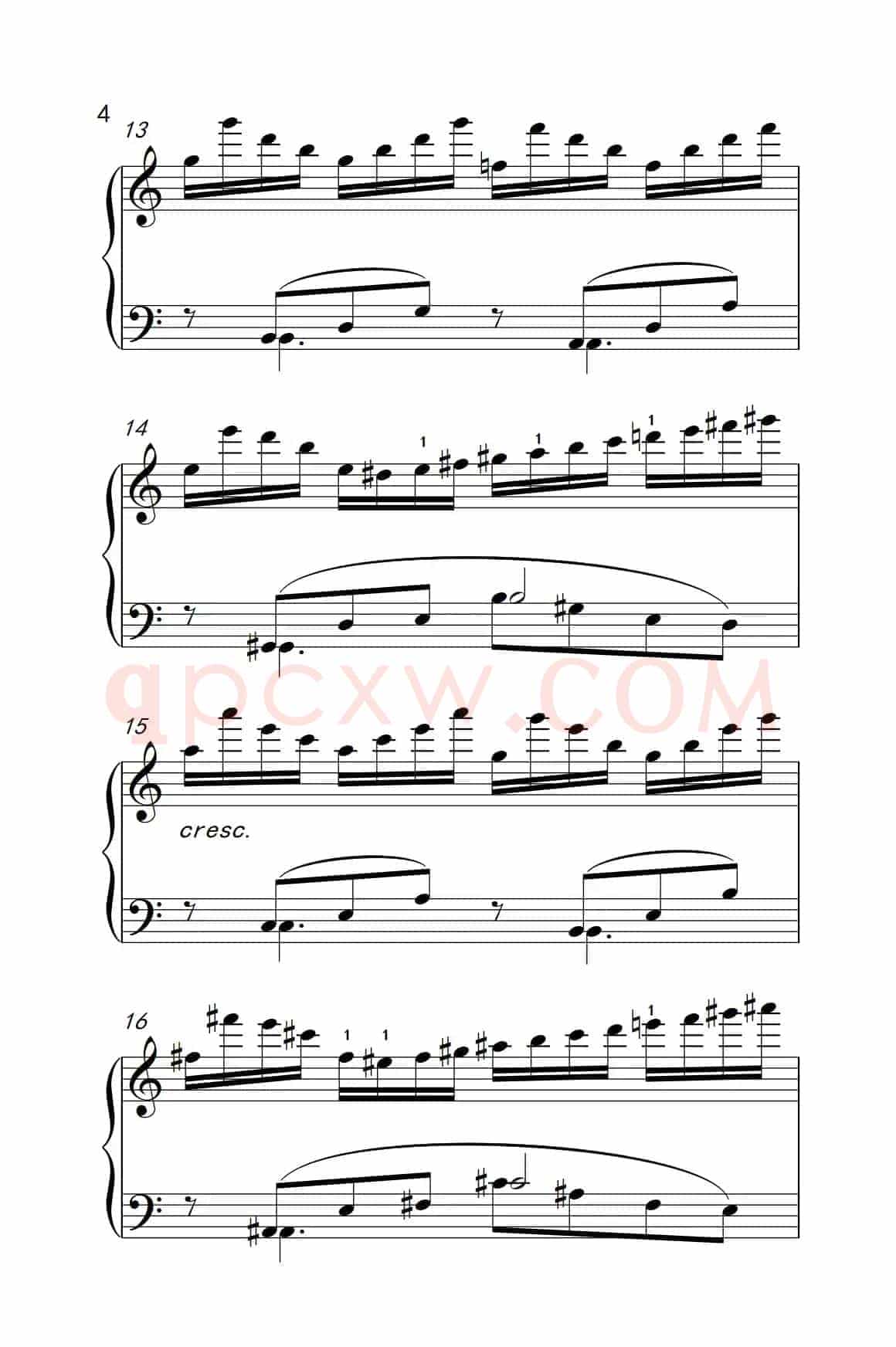 莫什科夫斯基 钢琴练习曲（第五首）