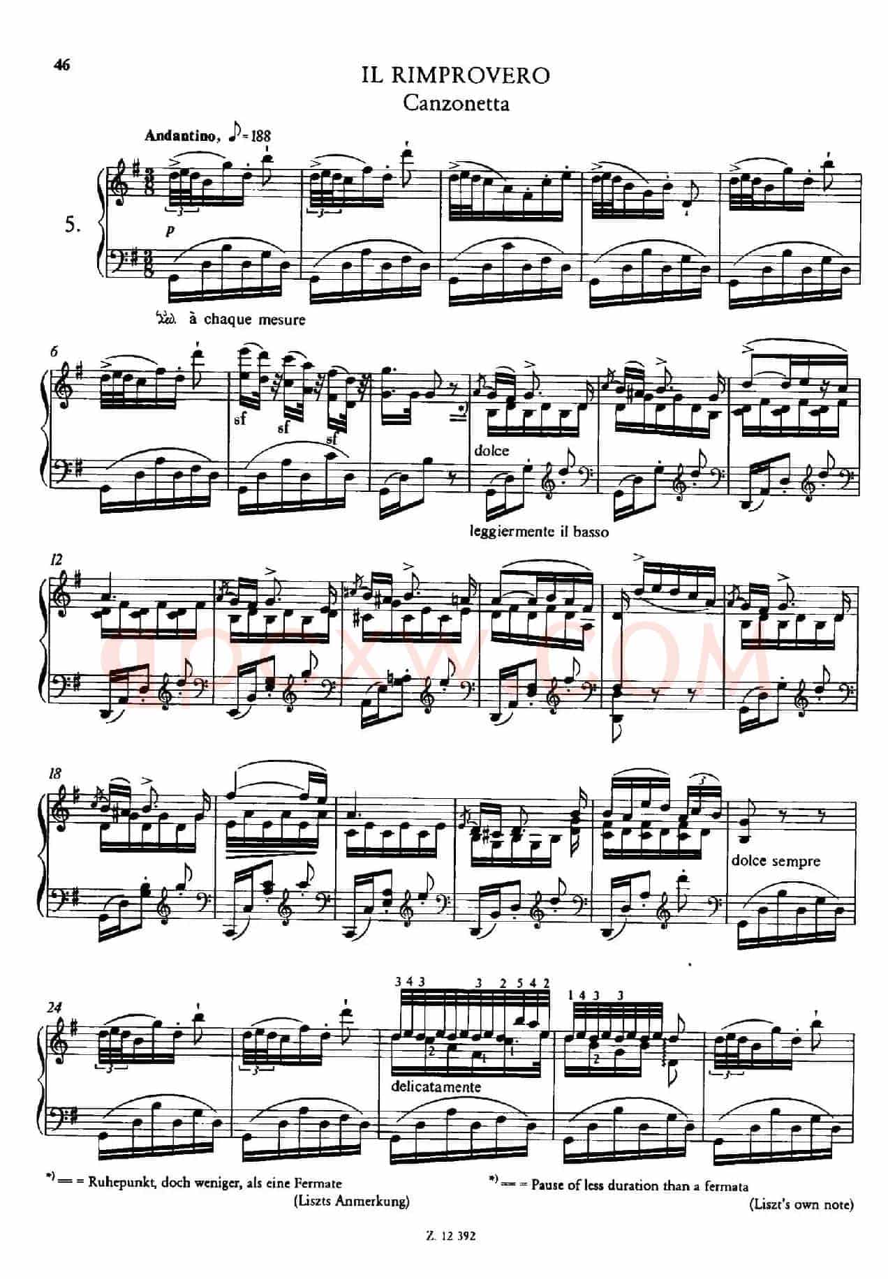 Soirées Musicales S.424(《音乐晚会(全12首)》第5首)