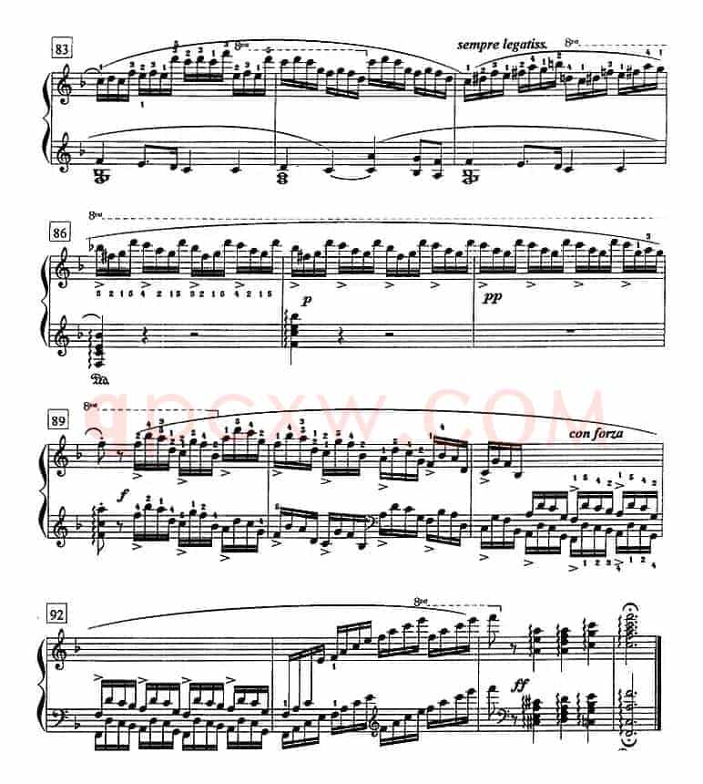 钢琴教程第八级 练习曲（Op.10 No.8）