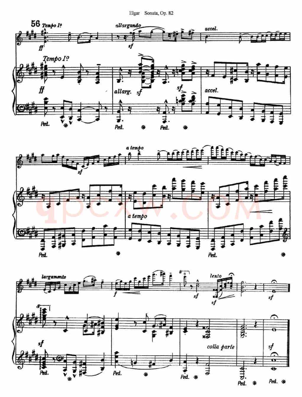 Violin Sonata Op.82（小提琴+钢琴伴奏）